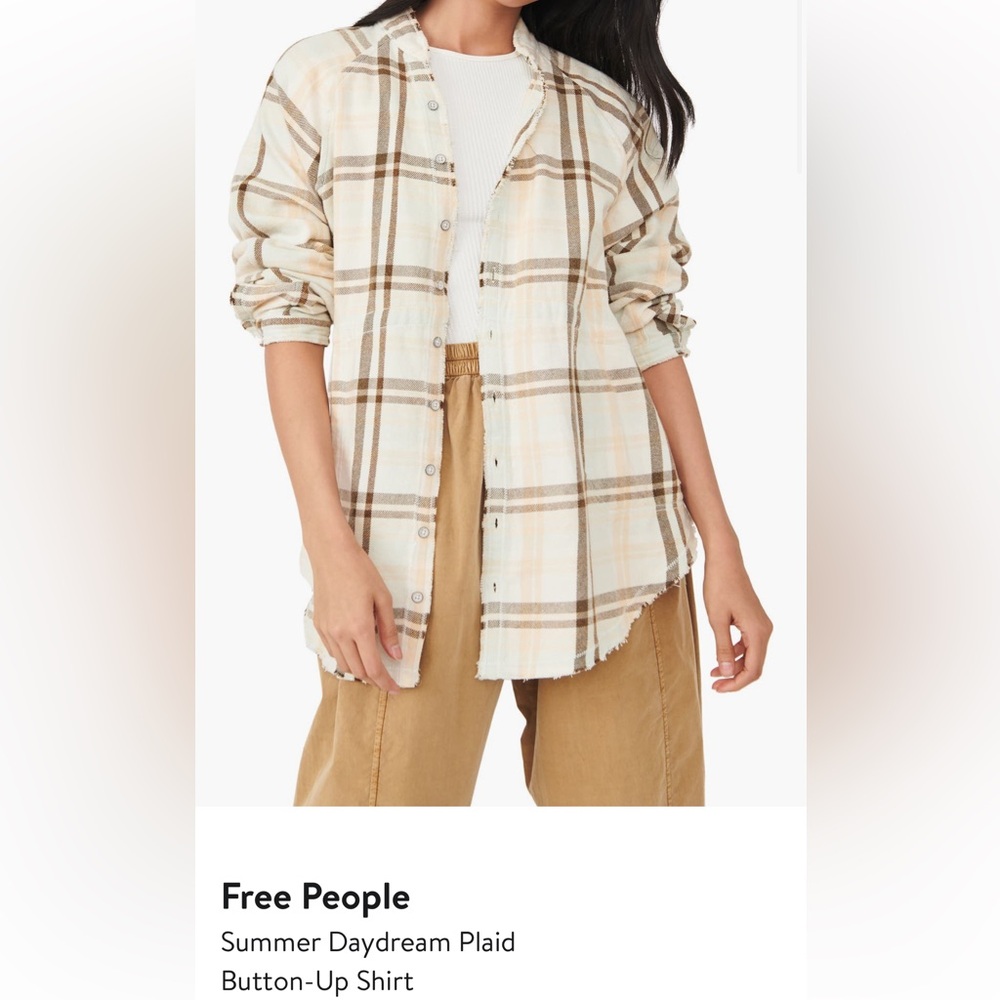 Free People Plaid Daydreamer Button-Up Shirt